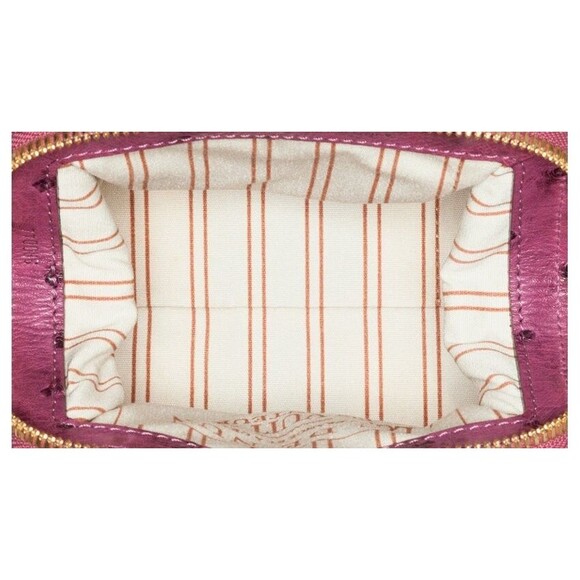 Louis Vuitton Toile Trianon Canvas and Raspberry Ostrich Sac de Nuit GM Bag - Picture 4 of 10